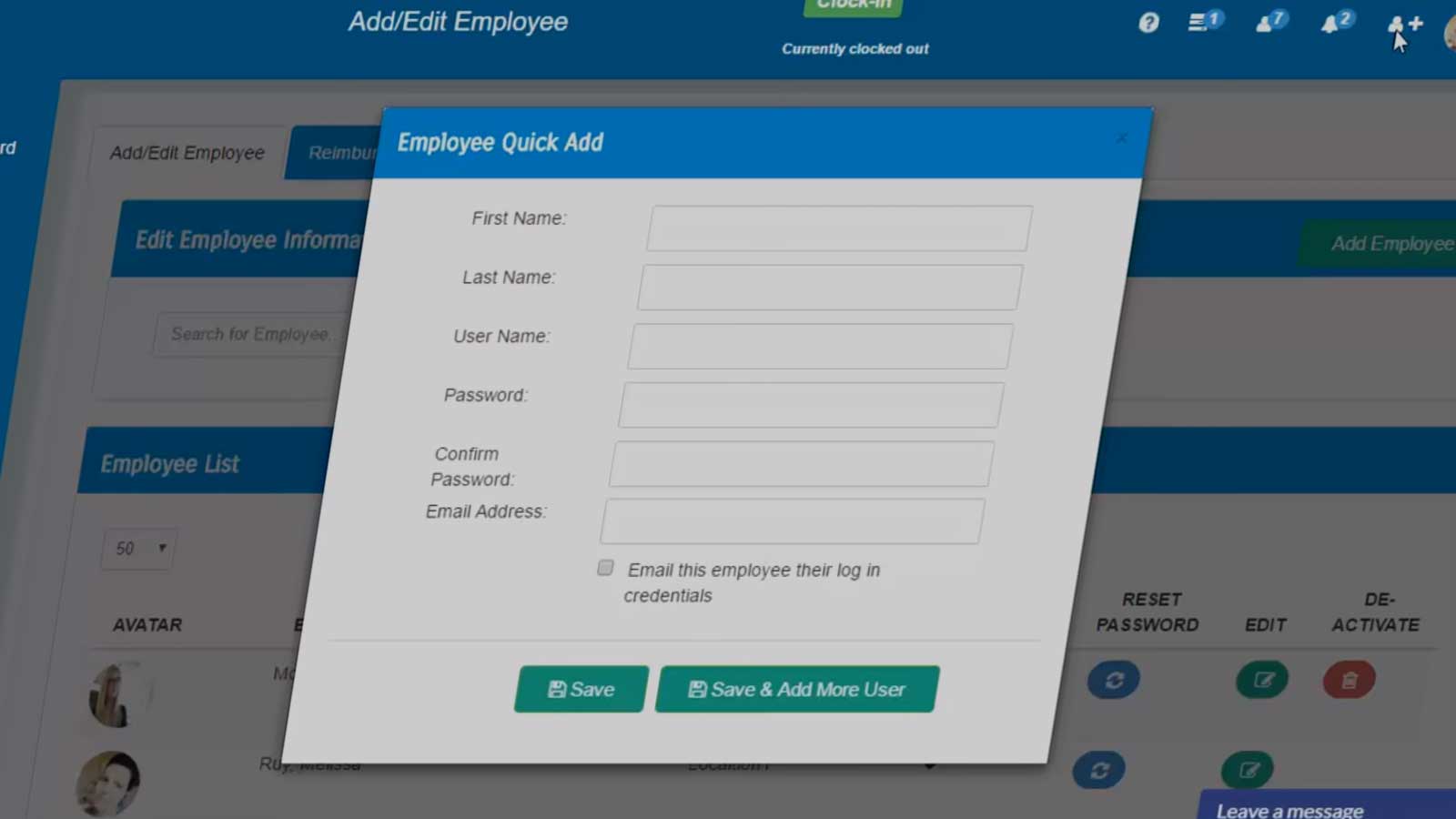 Use Quick Add to Add Employee with Ease