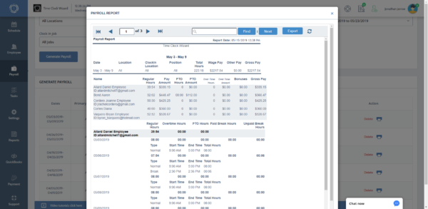 Payroll reports